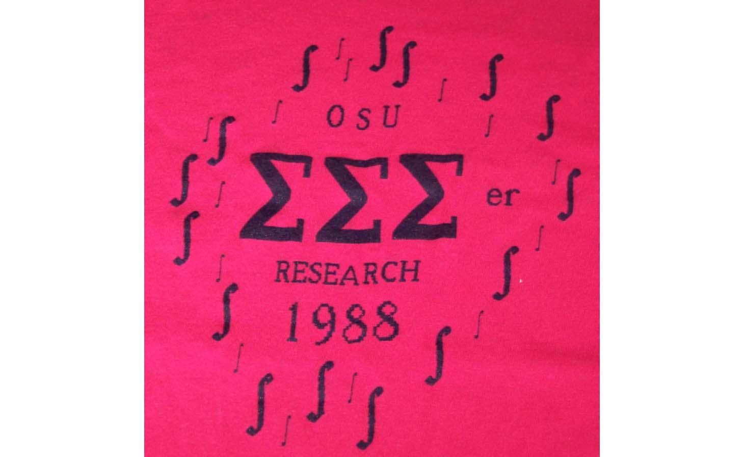 The back image of the OSU REU t shirt in 1988.
