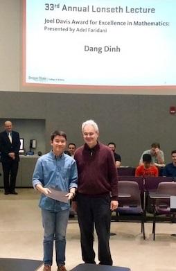 Adel F and Dang Dinh at the 2018 Lonseth Lecture.
