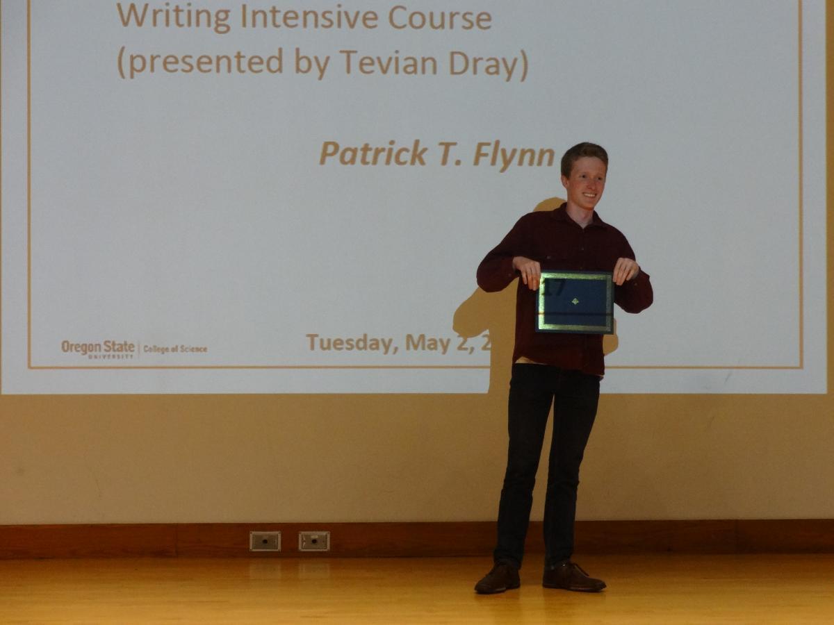 Patrick Flynn accepting the WIC Award 2017.