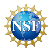 The NSF logo features the letters N S F over a blue globe
